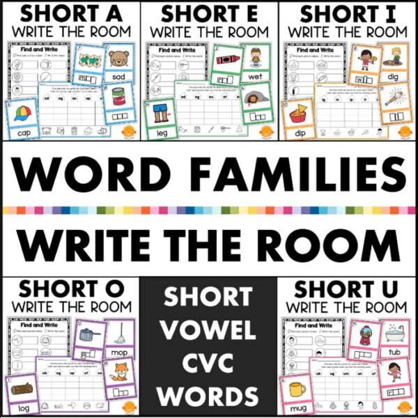 cvc words write the room activities